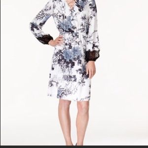 Kobi damaris dress floral print lace trim